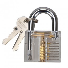 Ambienceo Professional Visible Practice Lock Cutaway Transparent Padlocks Tra...