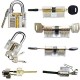 Kuject 7 in 1 Practice Lock Set, Transparent Cutaway Practice Tools for Locks...