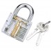 12-Piece Unlocking Lock Pick Set Key Extractor Tool + Transparent Practice Padlocks