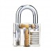 12-Piece Unlocking Lock Pick Set Key Extractor Tool + Transparent Practice Padlocks