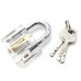 MICG 6pcs Locks Transparent Visible Cutaway Practice Kit Padlock Door Lock Pi...