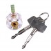 6 Pcs Practice Lock Set, Uolor Transparent Visible Cutaway Crystal Pin Tumble...