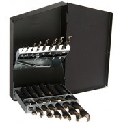 Neiko Pro 10135B Industrial Grade Left Hand Drill Bit Set, 15 Piece